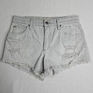 Joe's Jeans Cut Off Shorts Womens Size 27 Gray Denim Distressed Mid Rise Stretch